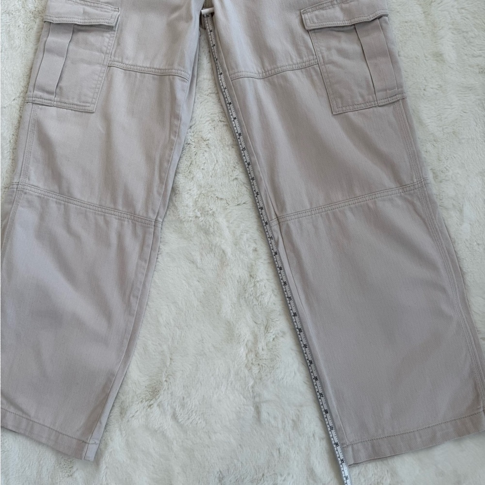 H&M Divided Beige Cargo Pants Wide Leg Utility Trousers US 8 - Picture 10 of 10